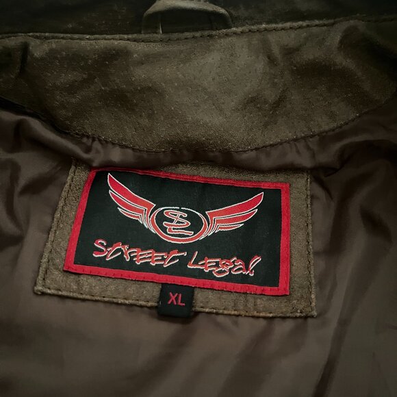 Street Legal Chocolate Brown Men's Suede Jacket Size XL - Picture 6 of 10
